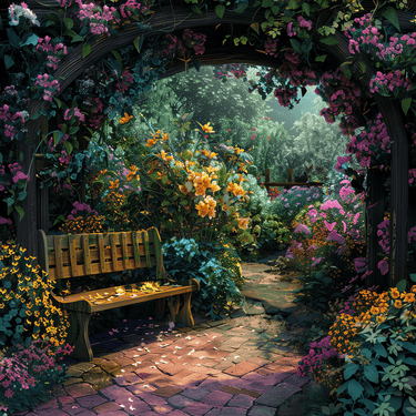 Bloom in the shadows 50x50cm - Diamond painting